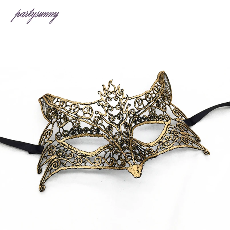 PF волк форма головы маска многоцветный кружева маски для женщины дамы Пром