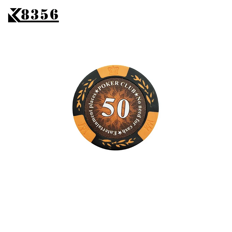 K8356 1PCS14g Корона Пшеница PokerClub фильм фишки монеты Baccarat Texas Hold'em двойной цвет Корона глина покер игральные фишки