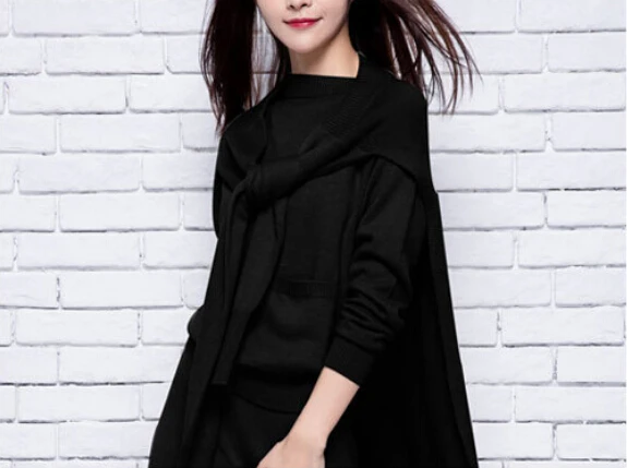 3 предмета кашемира платье Лидер продаж Винтаж классические ботильоны Длина