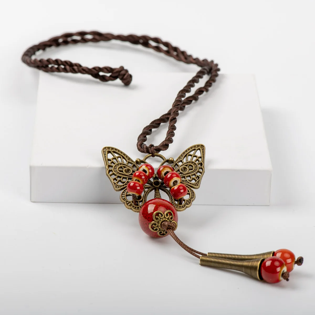 Декоративные керамические бусы ручной работы модные ювелирные изделия