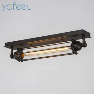 YGFEEL деревенские Ретро Потолочные светильники Американский промышленный стиль потолочные светильники бар кафе ресторан коридор освещение E27 держатель