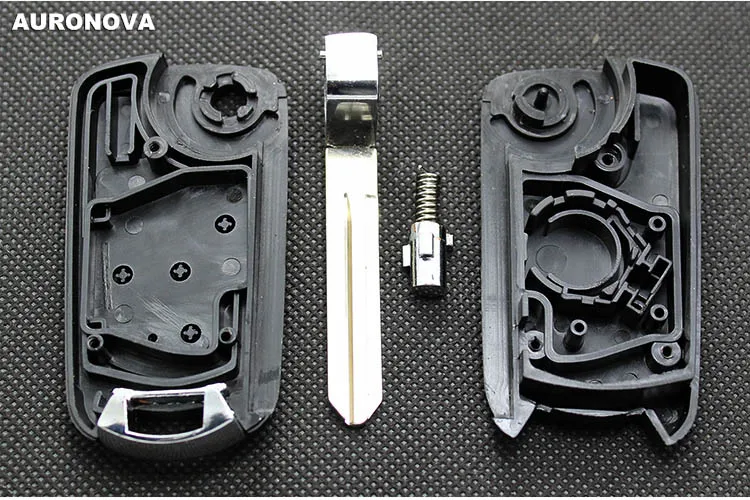 

AURONOVA New Upgrade Folding Key Shell for Nissan Versa Sentra Maxima 3 Buttons Modified Remote Car Key Case