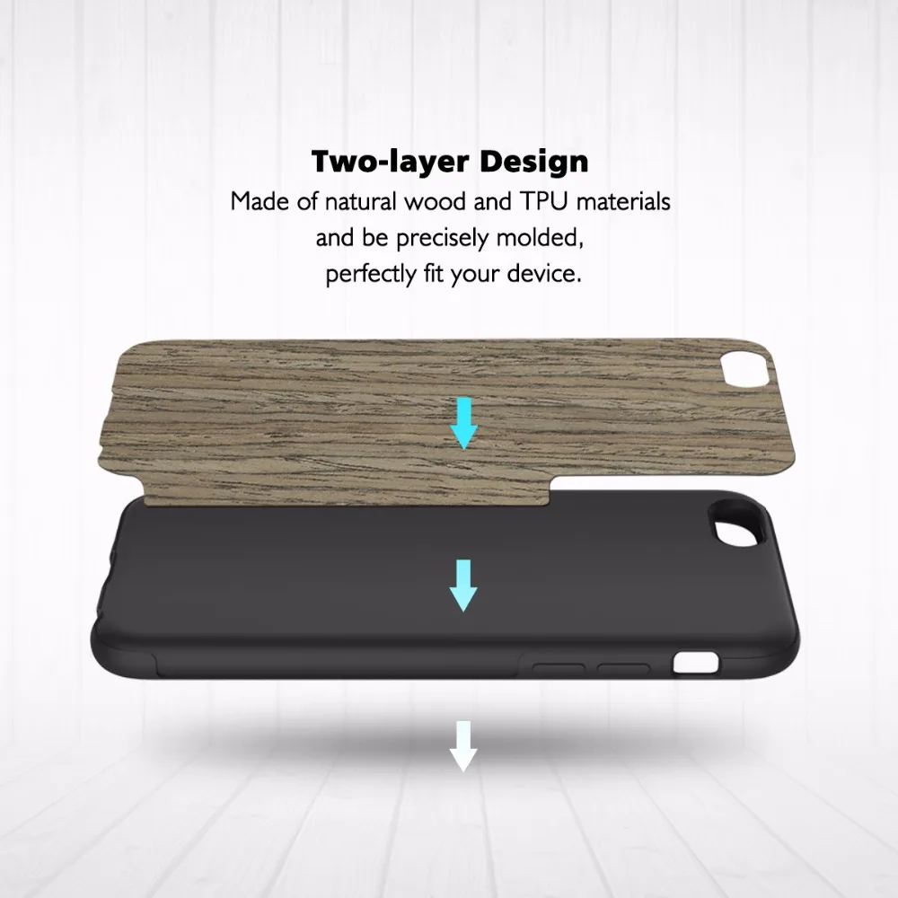 ROCK Wood чехол для iPhone 6 6s 6plus plus кожи с твердой текстурой Деревянный 6/6s/6 распродажа 49%