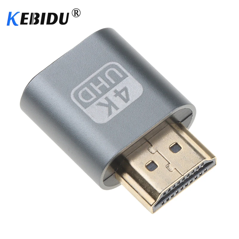 Kebidu VGA виртуальной Дисплей адаптер HDMI совместимых с DDC EDID заглушка Безголовый