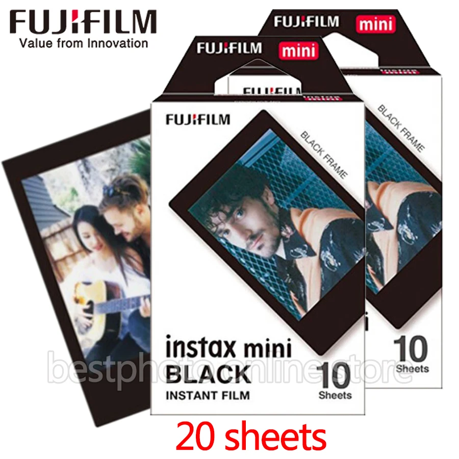 Новинка 2017 Fuji черная рамка Fujifilm Instax Mini 8 пленка 20 листов для mini 50s 7s 90 25 SP 1 2