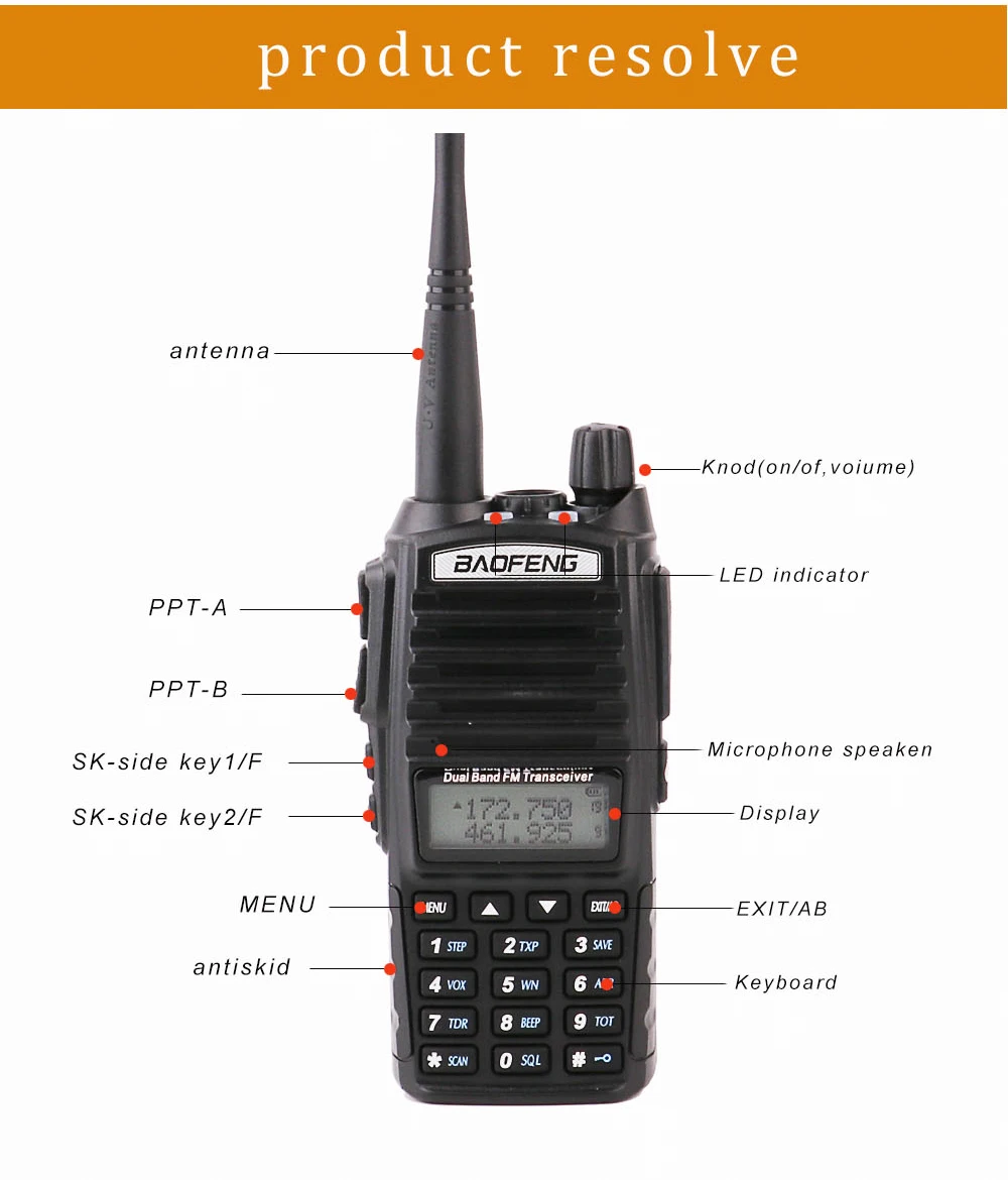 В продаже 2 Шт Автомобильные рации набор с FM Vox мобильное радио CB сканер UHF полицейский walky talky Профессиональный baofeng UV-82 uv 82