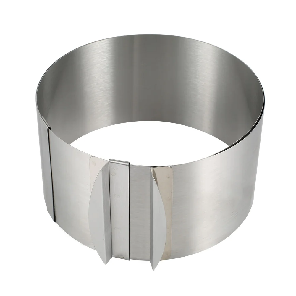High Quality Retractable Stainless Steel Circle Mousse Ring Mould Baking Tool Set Cake Mold Size Adjustable Bakeware VE