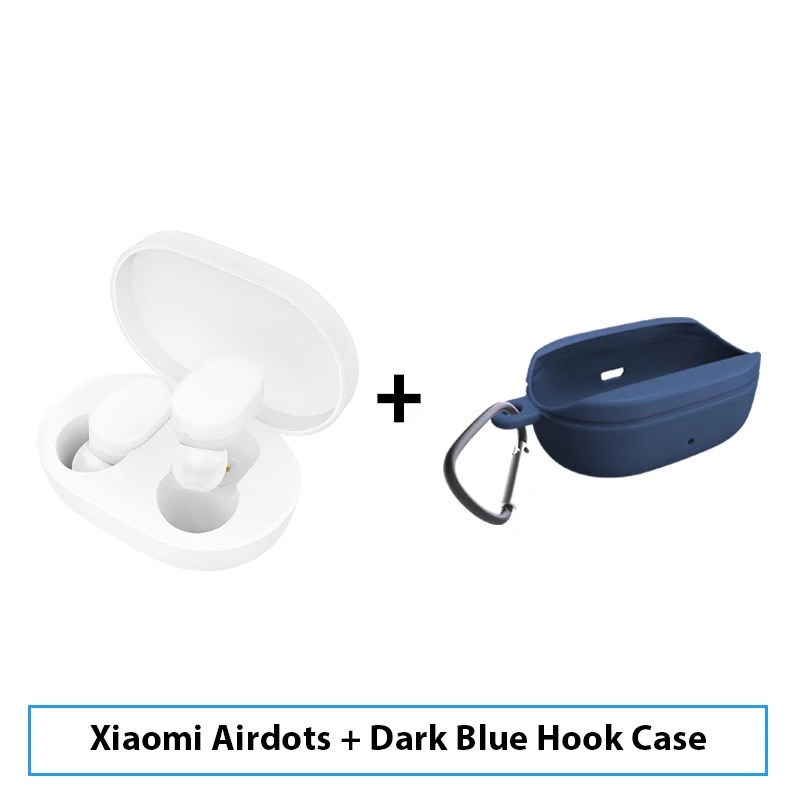 Add DBlue Hook Case Xiaomi Mijia Airdots TWS Беспроводные Bluetooth 5,0 наушники вкладыши Молодежная версия стерео бас с микрофоном свободные Наушники управление AI - Цвет: Add DBlue Hook Case