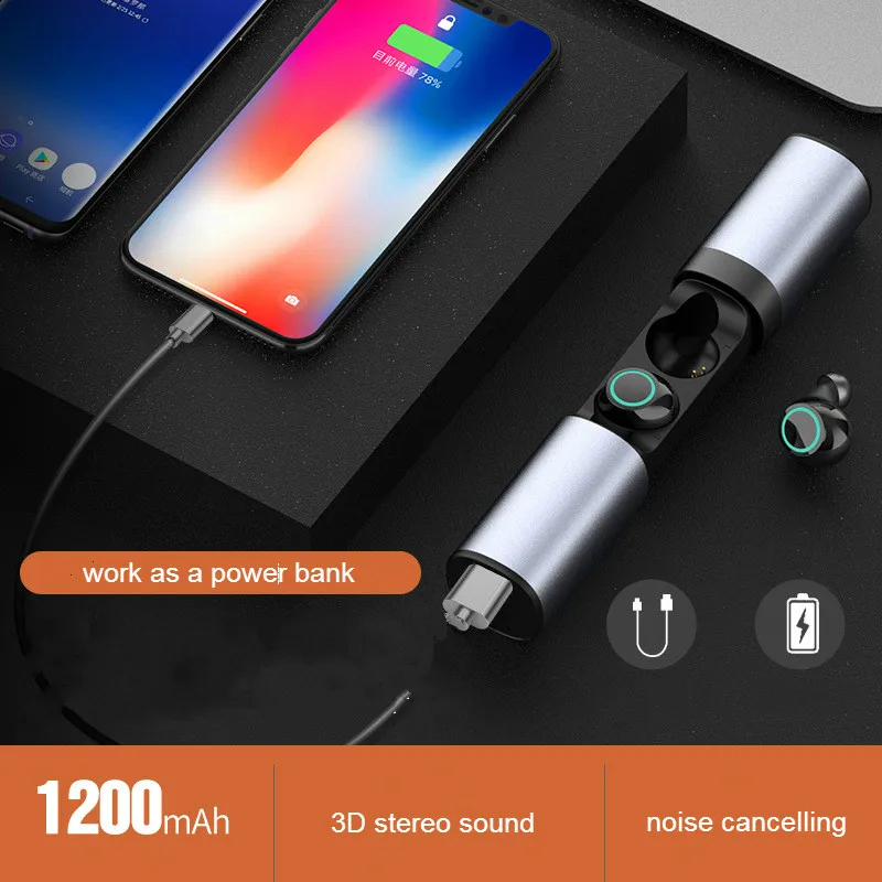 T6 TWS mini Bluetooth наушники беспроводные с микрофоном невидимые шумоподавляющие