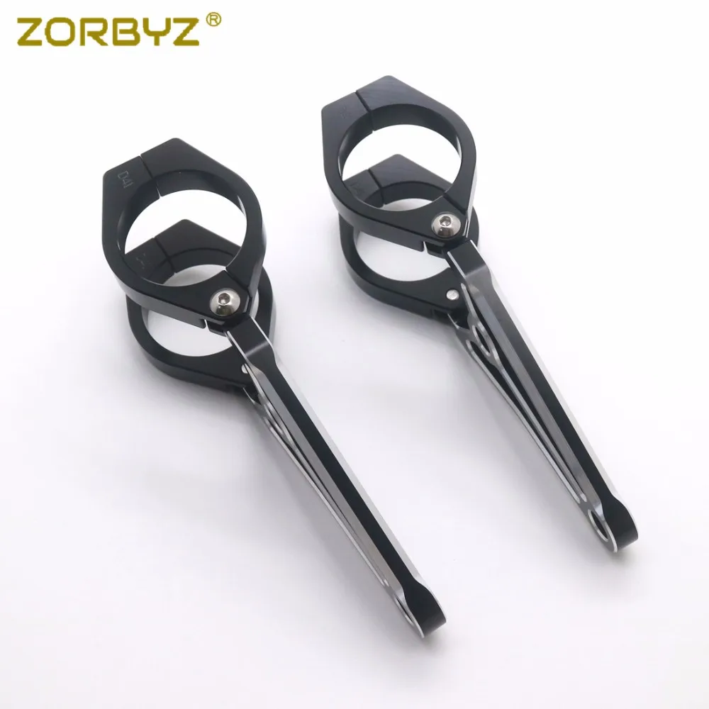 Черное крепление для фар мотоцикла ZORBYZ 41 мм CNC кронштейн вилка поворотные Хомуты