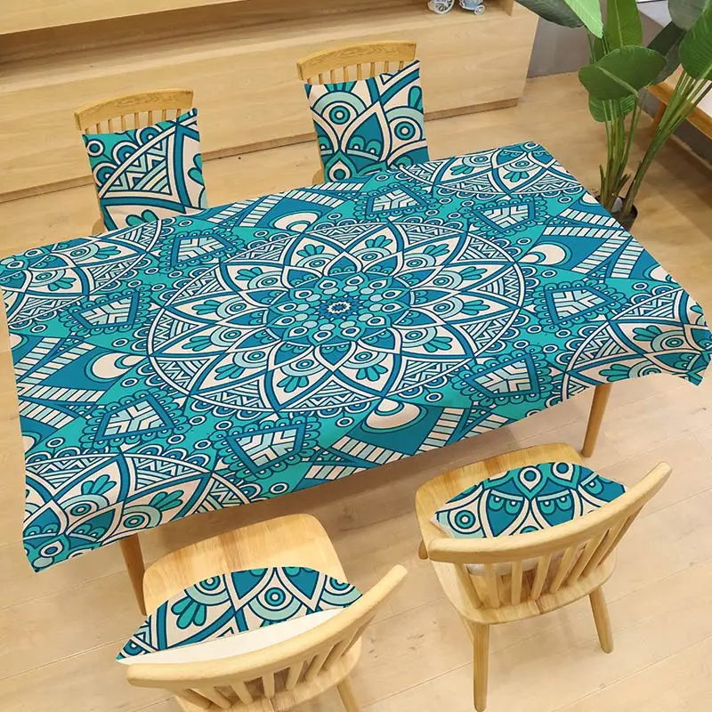 Мистическая Мандала шаблон скатерть печать прямоугольная обеденный стол крышка