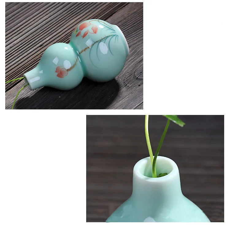 Керамическая ваза ручной росписи в форме тыквы креативное ремесло офисное