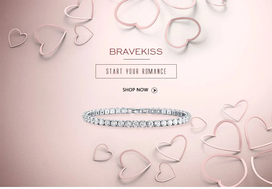 BRAVEKISS 5 цветов, модный роскошный хрустальный Теннисный браслет, циркониевые бусины, браслет, цепочка, браслеты для женщин, BUB0097