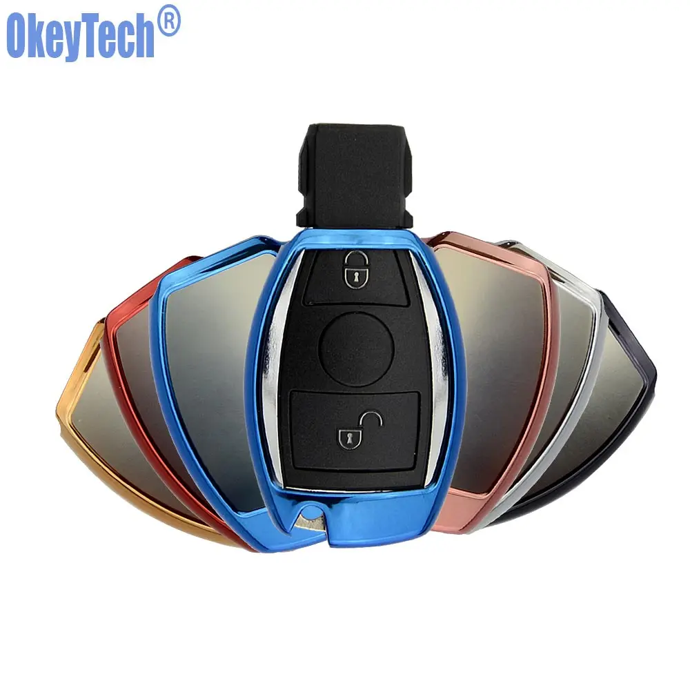 Чехол для автомобильного ключа OkeyTech 2 3 кнопки сумка Mercedes Benz C Class W205 w204 w211 w203 GLC GLA