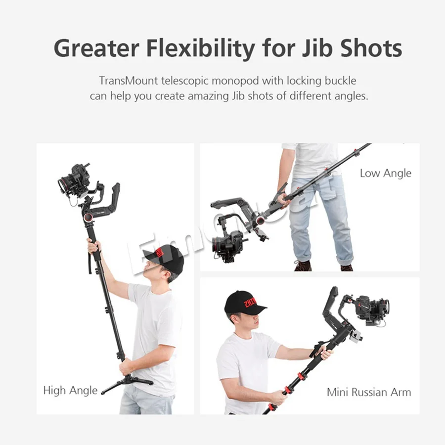 Zhiyun официальный 1 2 м Телескопический монопод с расширенным полюсом для Crane 3 weewell