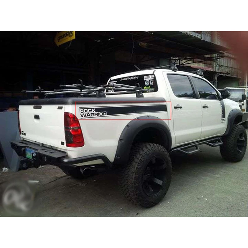 Багажника ремни рок воин Графический виниловый стикер автомобиля для toyota hilux vigo