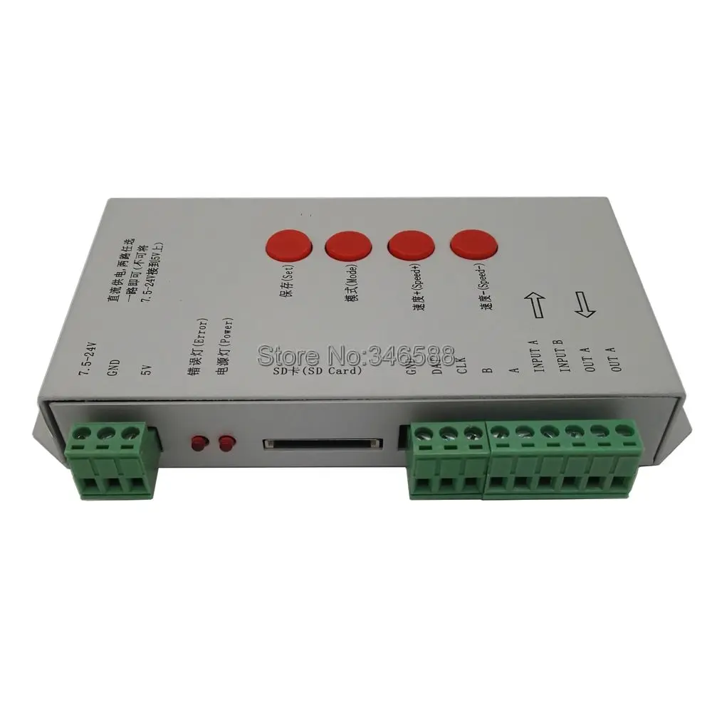T1000S SD карты APA102 WS2801 WS2811 WS2812B LPD6803 DMX512 LPD8806 LED 2048 пиксели контроллер DC5-24V T-1000S RGB пульт