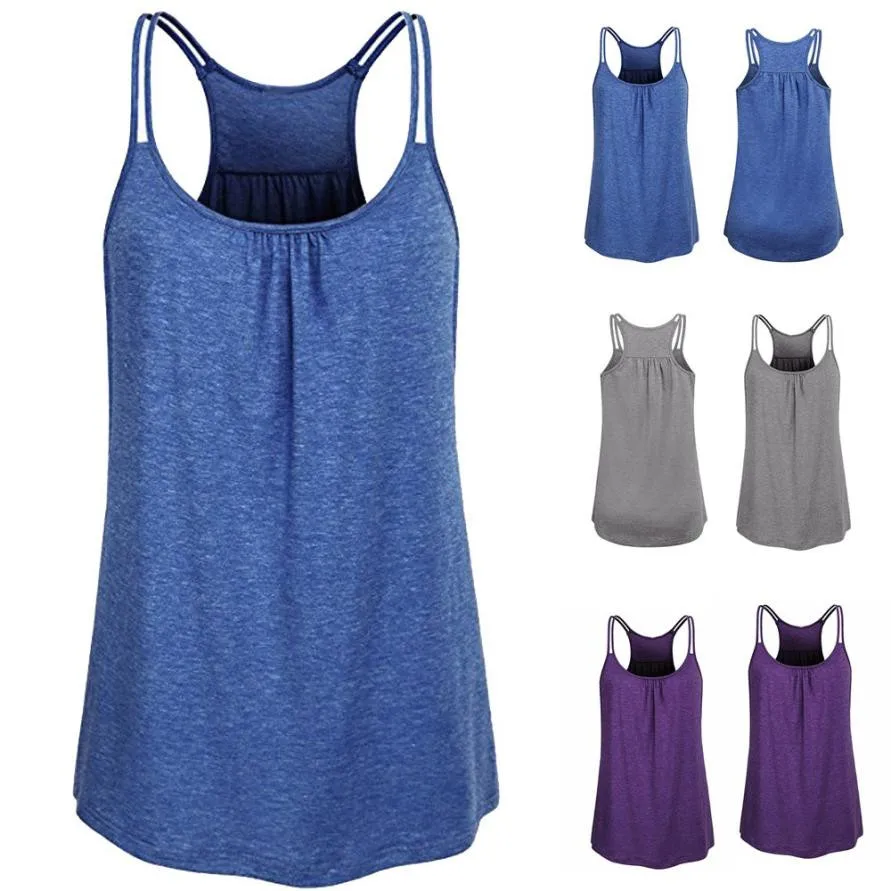 Женская однотонная майка с глубоким вырезом для йоги тренировок блузка