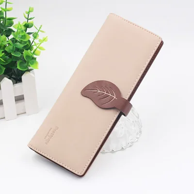 Prettyzys, Новое поступление, Женский держатель для кредитных карт, брендовый длинный листик, дизайнерские 55 держателей карт, кожа, Винтажный дизайн, кошелек, карта - Цвет: pink