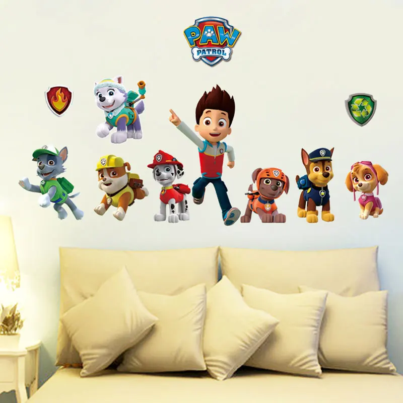 3D настенные стикеры в виде героев мультфильма Щенячий патруль детские наклейки