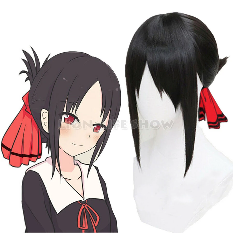 

Парик для косплея Kaguya-sama Love is War Shinomiya Kaguya, черный, 40 см