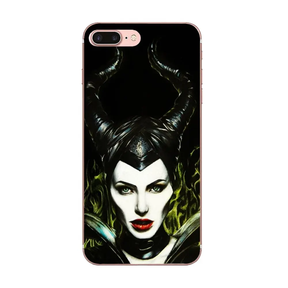 Мягкие аксессуары из ТПУ чехол Maleficent Moive пленка Оригинал для Apple iPhone X XS Max XR 4 4S 5 5C 5S