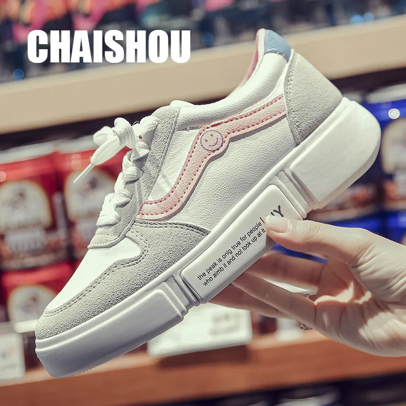 CHAISHOU/Новинка года; сезон весна; кроссовки; женская повседневная обувь на толстой платформе со шнуровкой; dames schoenen zapatos mujer; CS-212