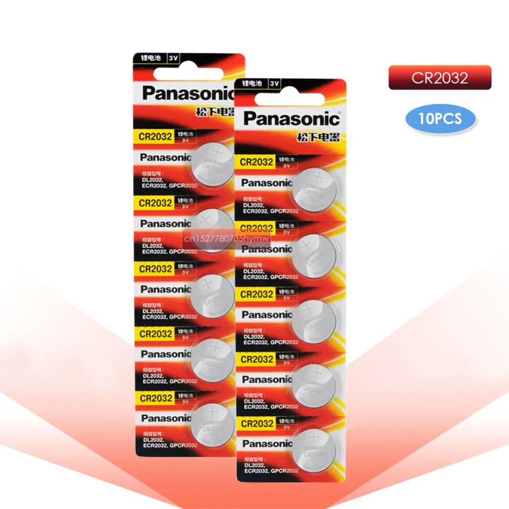 PANASONIC 4 шт. cr2032 DL2032 ECR2032 5004LC KCR2032 BR2032 3 В литиевая батарейка для часов, игрушечных автомобилей