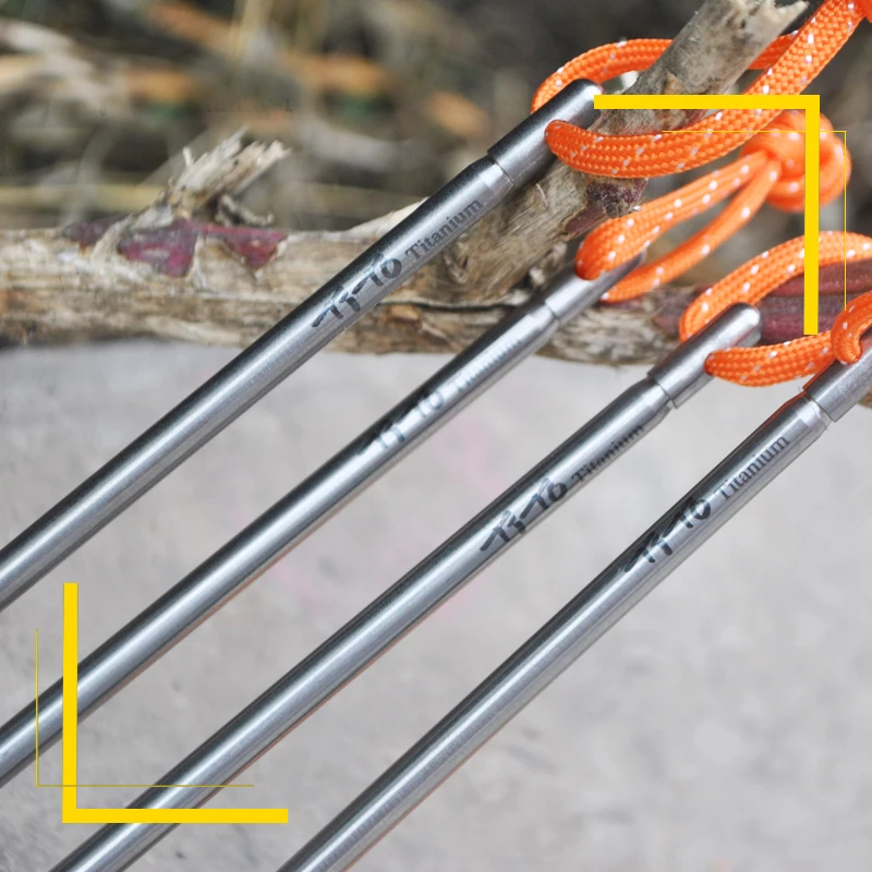 6 шт. палатка из титана для палатки шпилька титановый шип плюс кемпинга супер