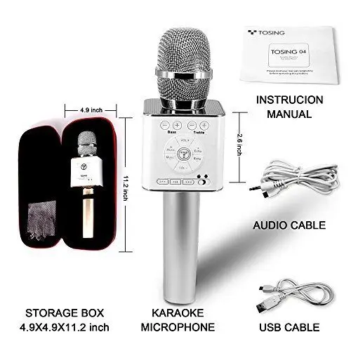 Портативный беспроводной микрофон для караоке TOSING 04 bluetooth-динамик 3-в-1 KTV TUXUN |