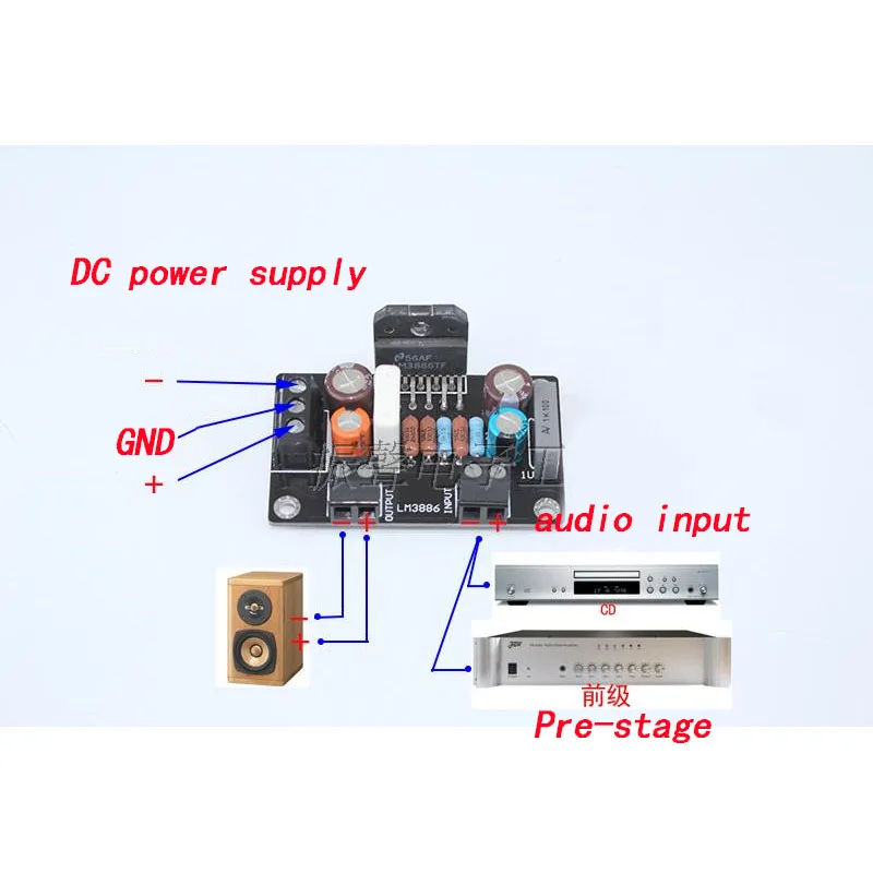 Kaolanhon DC dual 20 28 в 68 Вт 4 Ом LM3886 TF плата усилителя Hi Fi Fever Class Mono домашняя аудио Плата 62*38