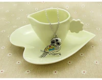 cute girls crystal owl pendant necklace for women vintage owl choker chain necklaces female jewelry wedding party gifts bijoux