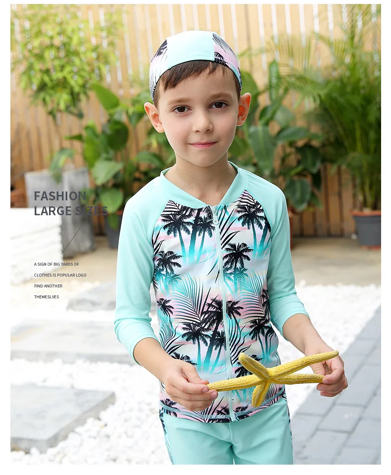 Детский купальный костюм UPF50+ Rashguard из двух предметов для маленьких девочек и мальчиков с рисунком, УФ-купальный костюм детская пляжная одежда, пальто женский купальник для серфинга