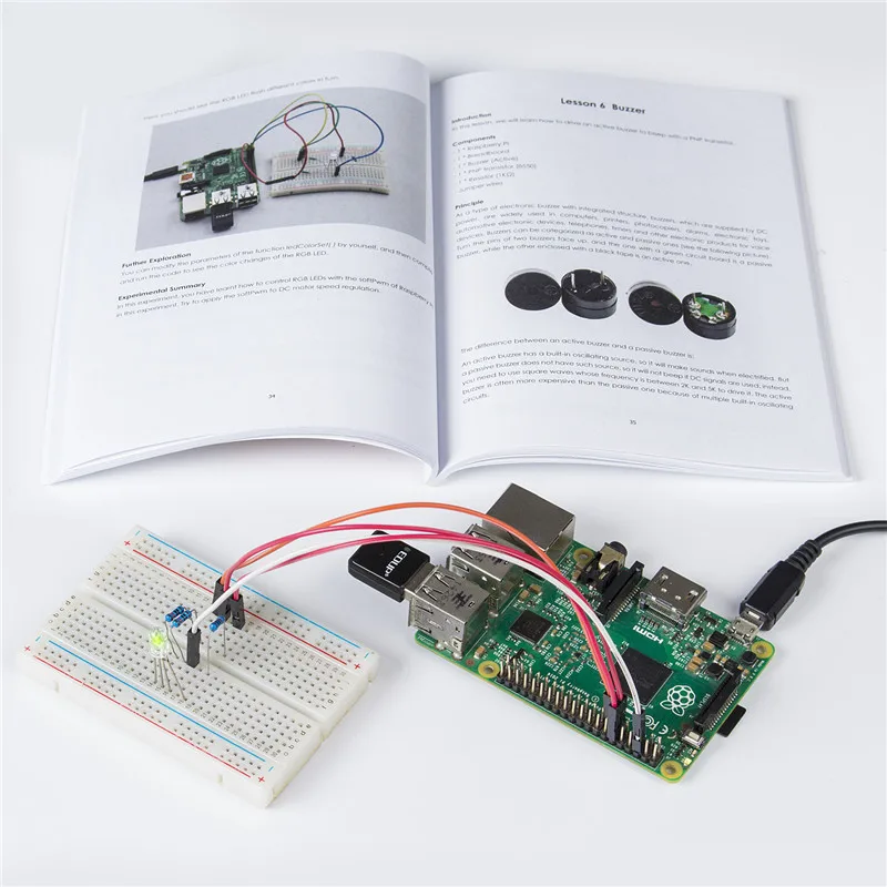 Raspberry Pi Starter Kit Супер Комплект для 3 2 Модуль B + С GPIO Плата Расширения Перемычку (Pi не