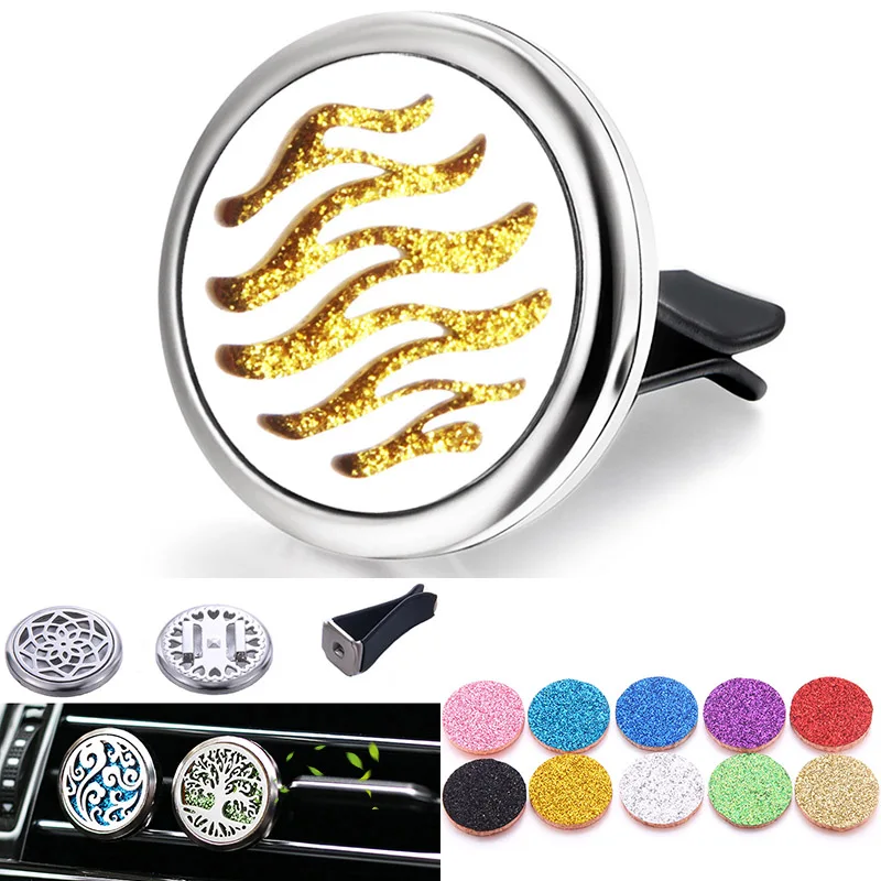 Новый Съемный волнистый автомобильный зажим из нержавеющей стали парфюмерный