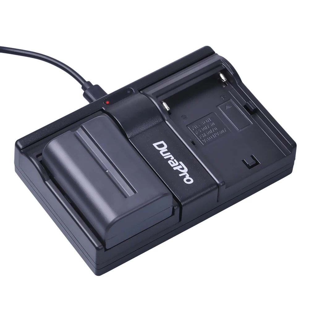 Аккумулятор Durapro 2 x для камеры Sony NP FM500H + двойное зарядное устройство USB A57 A65 A77 A99 A350
