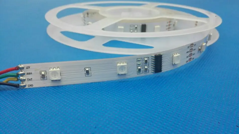 Цифровая светодиодная лента DMX 5 м 12 светодиодный постоянного тока 30 s/m 10 пикс./м