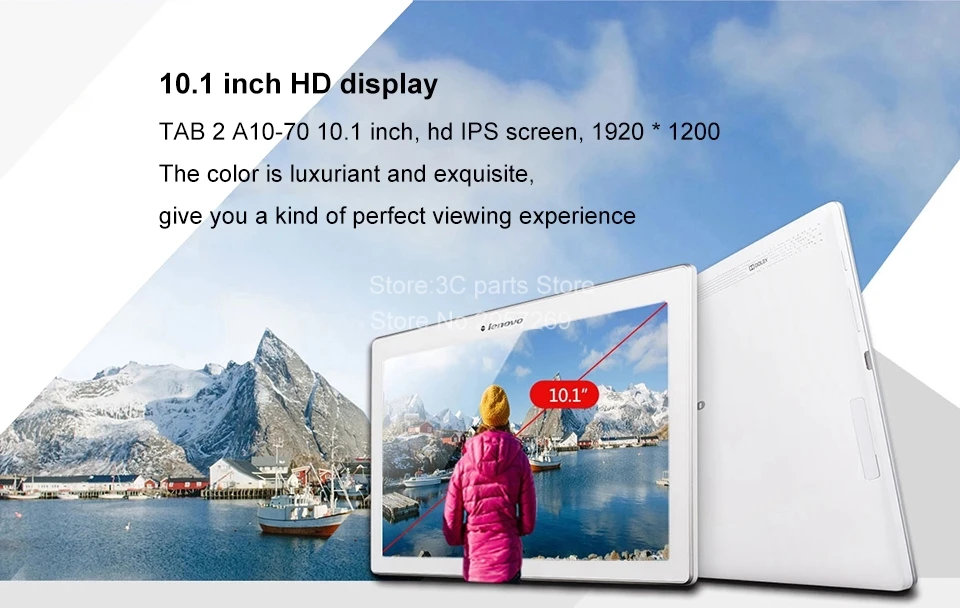 lenovo tab 2 A10-70F 2G ram 16G Rom MTK 8165 1,7 GHz 64 bit 4 ядра 1920x1200 ips HD 10 дюймов 5MP 8MP 7000mAh планшетный ПК