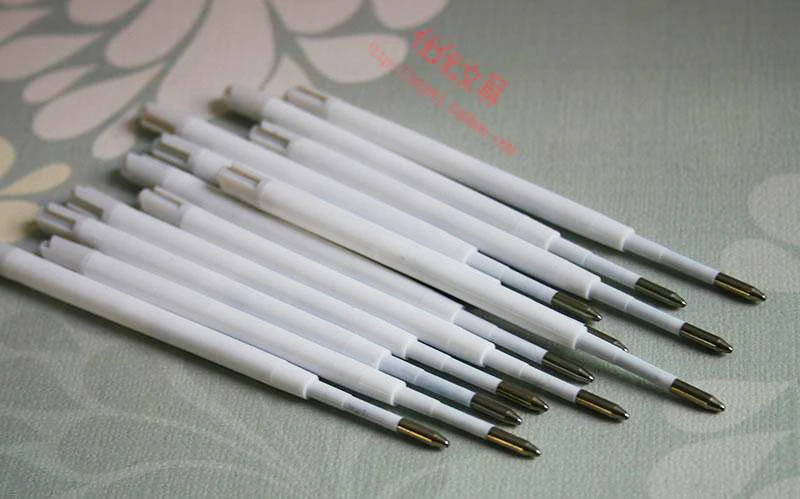 [4Y4A] 100pcs Metal Cartridge Ballpoint G2 refill Standard size Writing Lead size 0.99mm Stationery Accessories Pen Parts