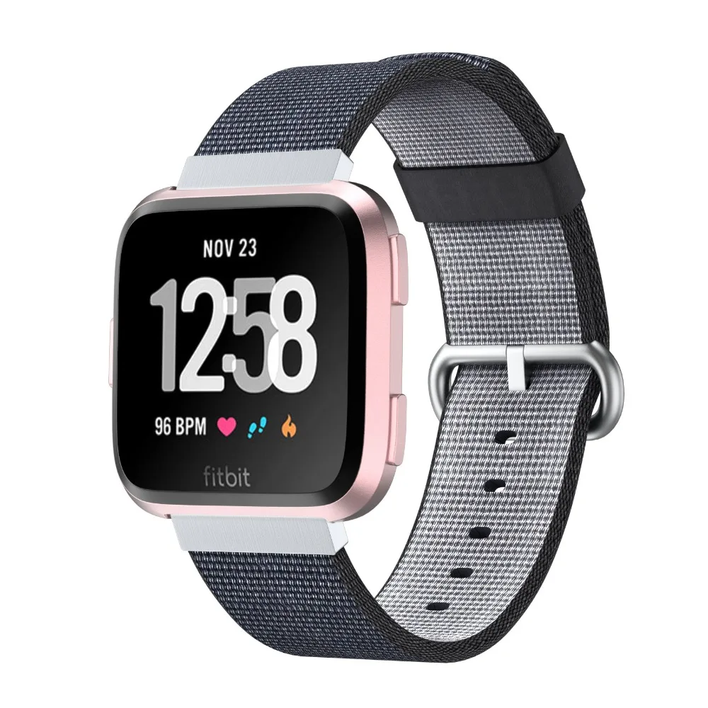 Наружная нейлоновая плетеная холщовая ткань Quick Release Watch Band для Fitbit Versa Lite/Fitbit