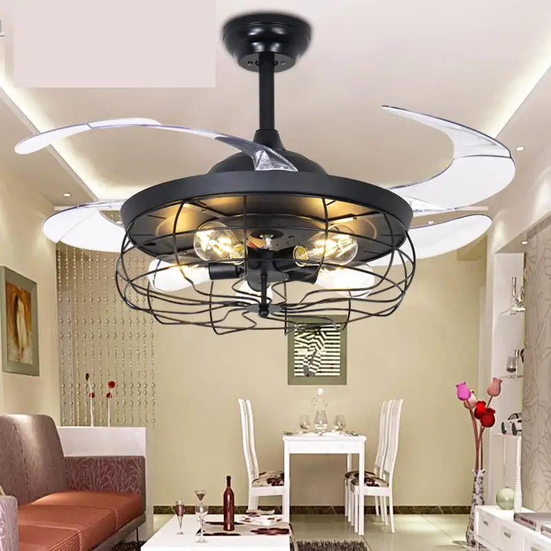 Винтажный потолочный вентилятор 42 дюйма деревенский Железный светильник