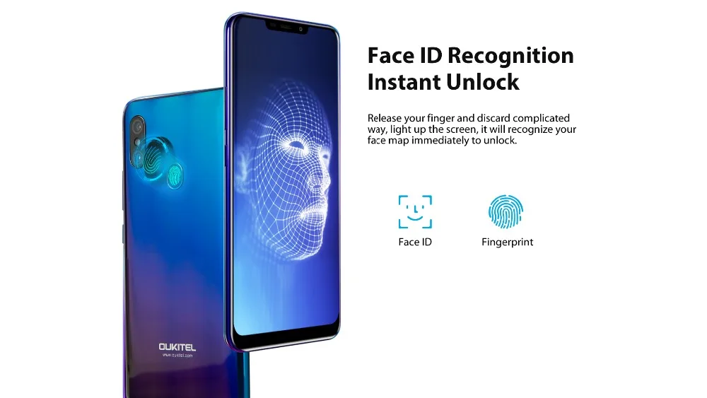 Oukitel U23, 6G, 64G, Восьмиядерный, 6,18 дюймов, FHD+ Дисплей для мобильного телефона, Android 8,1, 16 Мп+ 2 Мп, беспроводной Смартфон с функцией распознавания лица