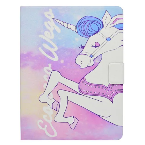 Wekays для Apple IPad Air 2 IPad 6 ультратонкий мультяшный Единорог кожаный чехол для IPad Air 2 IPad6 чехол для планшета для IPad Air2 - Цвет: E