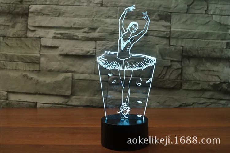 Новая международная торговля балетки 3D огни красочный сенсорный светодиодный Светодиодный светильник подарок атмосферная лампа