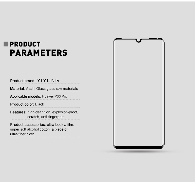 5D полное покрытие стекло для huawei P30 Pro закаленное стекло YIYONG протектор экрана для huawei P30 Lite стекло для huawei P 30 Nova 4e