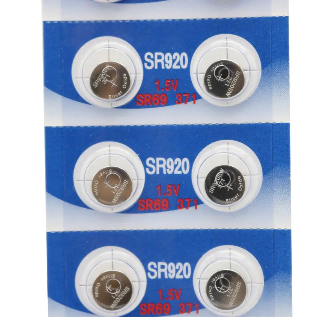 10x Wama SR920 SR920SW 371/370 SR69 Серебряный оксид 1 55 в батарея Mercury часовая батарейка