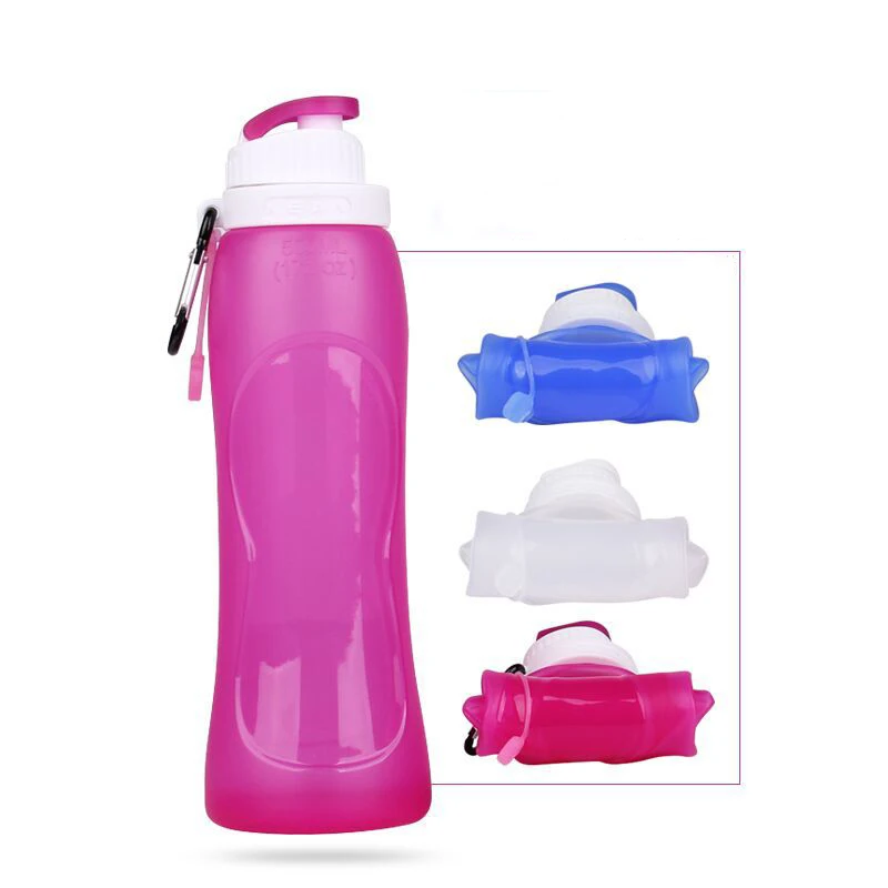 Креативная Складная Силиконовая бутылка для напитков 500 мл Спортивная воды