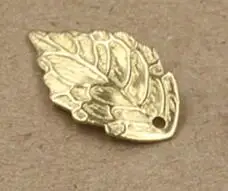 original brass 50 шт.; ; детское нижнее белье 7 видов цветов 10x18 мм филигранными листьями Шарм Подвески поделки из латуни плавающие прелести для изготовления ювелирных изделий, без свинца и никеля - Цвет: original brass