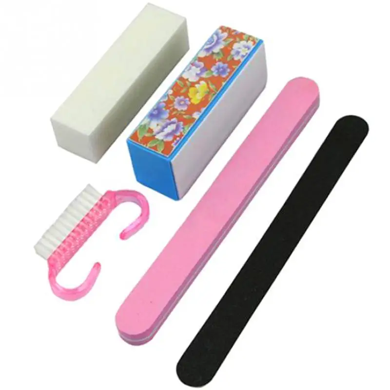 5 шт./компл. Pro маникюрный набор инструментов прямоугольный Пилочки для ногтей