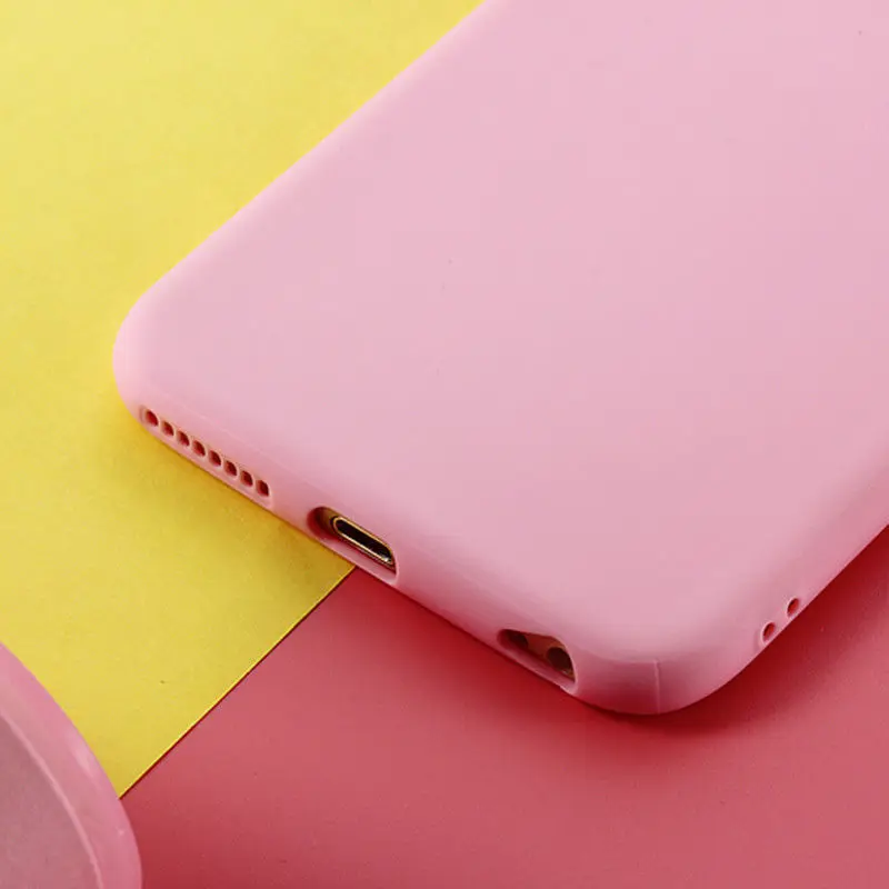 Macarons Color TPU Silicone Frosted Matte Case for iPhone 6 6S 5 5S SE 8 Plus X Soft Back Cover 7 7Plus |